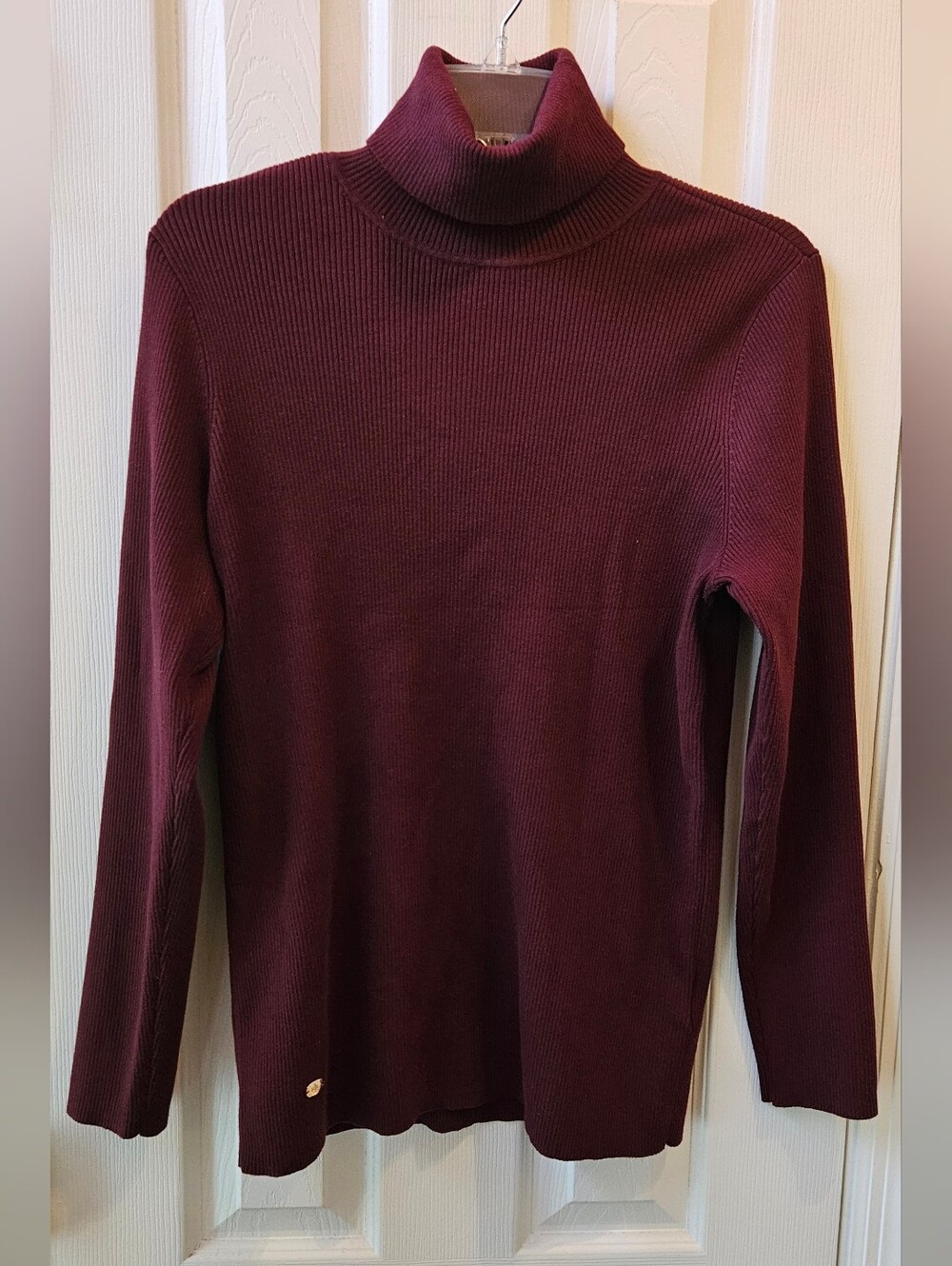 Lauren Ralph Lauren Wine Color Ribbed Turtleneck Sweater - Size 1X